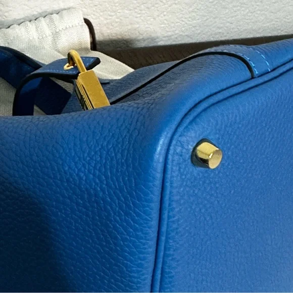 HERMES Picotin 18 Taurillon Clemence Gold Hardware Stamp Y 2021 Color Mykonos - Picture 6 of 10